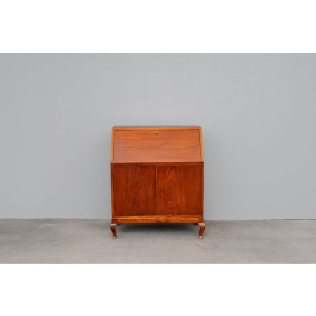Art Nouveau Secretary Desk in Oak, Early 20th Century For Sale - Image 3 of 18