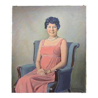 Joseph Margulies Original Portrait Painting Signed For Sale