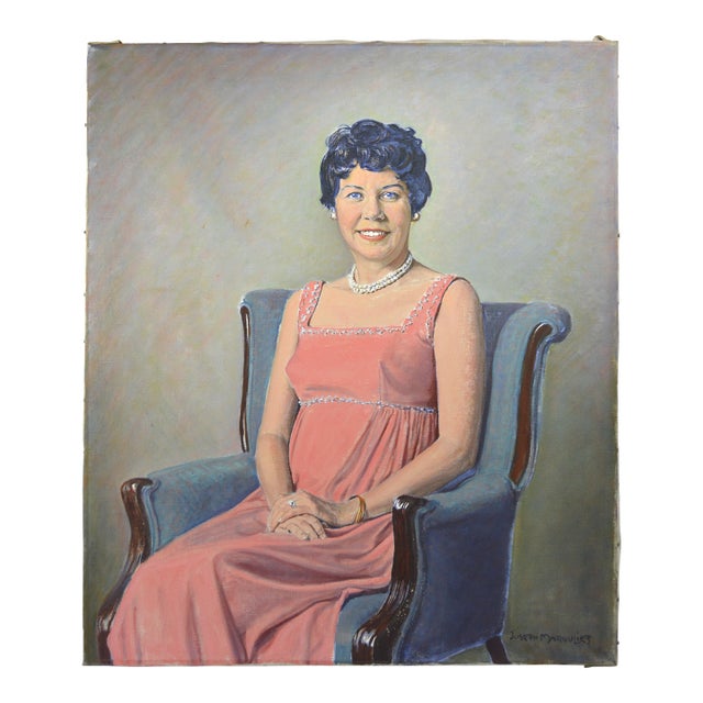 Joseph Margulies Original Portrait Painting Signed For Sale