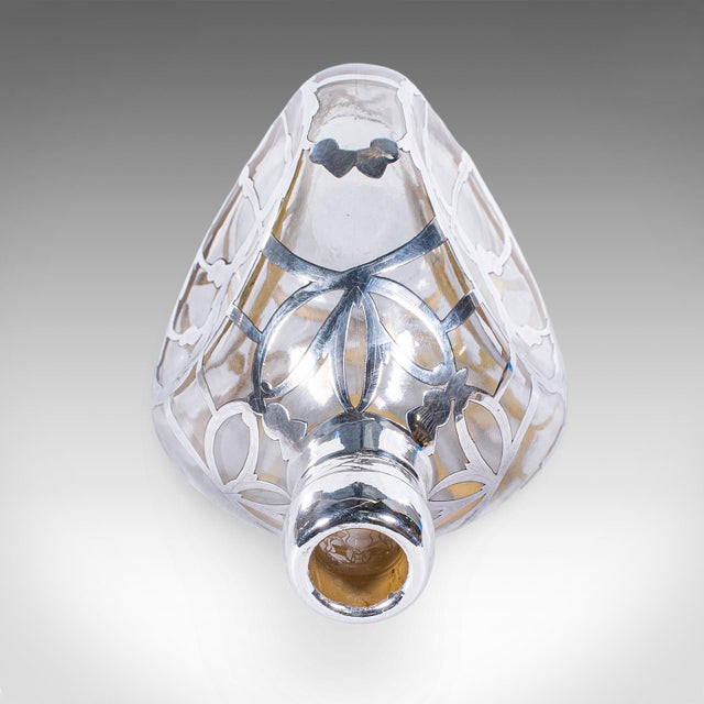 Silver Pair of Vintage John Haig Whisky Decanters, English, Glass, Silver, Hallmarked For Sale - Image 8 of 12