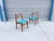 Teal 1970s Danish Modern Teak Dining Chairs- Set of 8 For Sale - Image 8 of 12