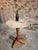 Beige Vintage French Marble Bistro Table in Walnut, 1930s For Sale - Image 8 of 18