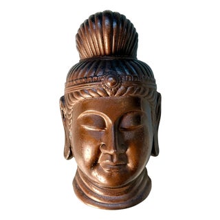 Japanese Buddhist Cast Iron Wall Sculpture, 1960s For Sale