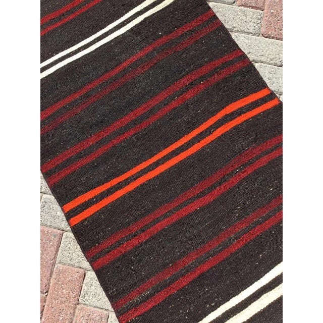 Mid-Century Modern Bohemian Kilim Runner - 31.5" X128" For Sale - Image 3 of 10