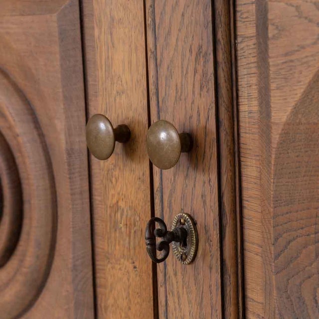 1940s French Carved Wood Cabinet by Charles Dudouyt, Attributed For Sale - Image 10 of 18