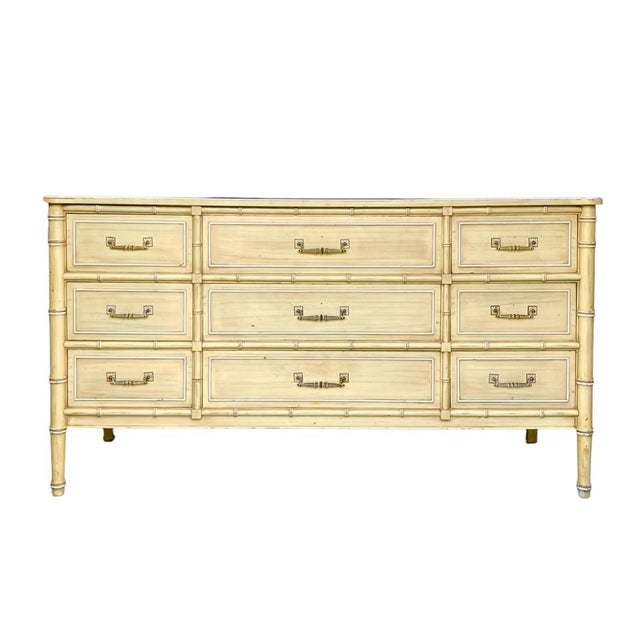 1970s Vintage Henry Link Bali Hai 5-Piece Bedroom Set | Faux Bamboo For Sale - Image 5 of 10