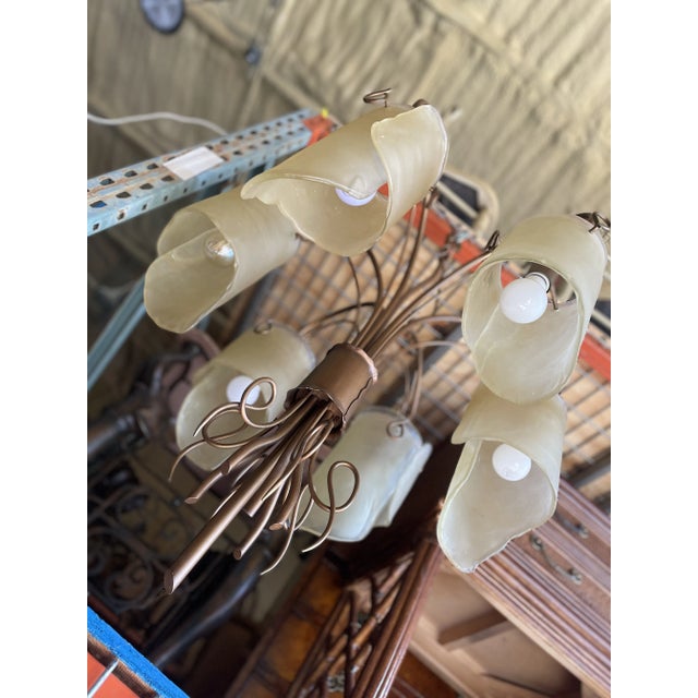 Metal Rustic Artistic Chandelier Designed by Ron Henderson For Sale - Image 7 of 12