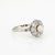 Traditional Antique Edwardian Pearl Diamond Cluster 18k White Gold Ring, Size 6 For Sale - Image 3 of 6