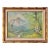 Vintage Signed Natural Landscape Oil Painting W/ Faux Bamboo Gilt Frame For Sale