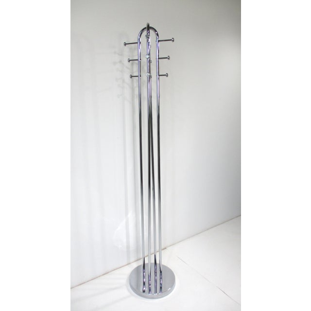 Verner Panton Syled Chrome Coat Hat Rack For Sale - Image 9 of 9