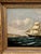 Antique Original Large Oil Painting (Unsigned) of a 3-Masted Clipper Ship - Framed For Sale - Image 4 of 14