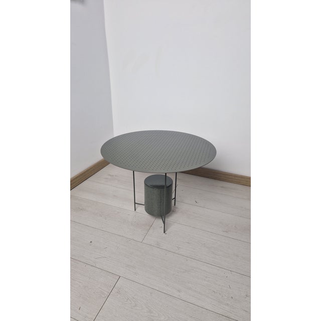 Model Panna Cotta Outdoor Coffee Table in Stainless Steel and Stone by Ron Gilad for Molteni For Sale - Image 10 of 12