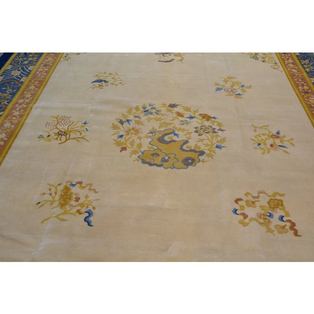 Vintage Chinese Art Deco,9'8'' X 13'9'' For Sale - Image 4 of 6