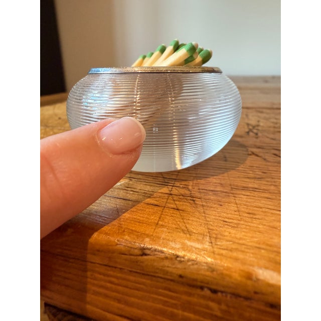 Vintage Crystal & Sterling Match Striker, Petite For Sale - Image 10 of 10