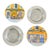 Curated Vintage French Limoges Porcelain and Hand-Forged Pewter Dessert Plates - Set of 4 For Sale