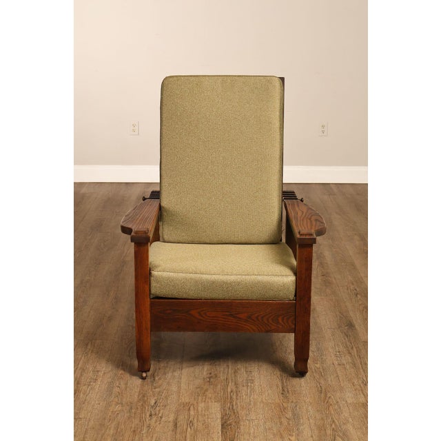 Antique Mission Oak Adjustable Morris Chair For Sale - Image 17 of 18
