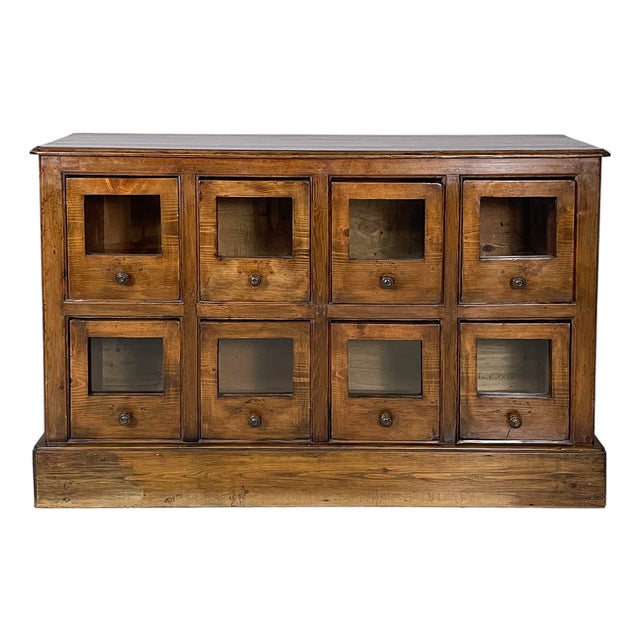 Italian Art Deco Chest of Drawers in Wood and Glass, 1930s For Sale