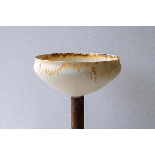 Porcelain Vase in Glazed Porcelain and Iron Oxide by Robin Kerr For Sale - Image 6 of 7