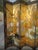 84" Tall Vintage Eight Panel Oriental Asian Gold Folding Screen Room Divider W Birds For Sale - Image 4 of 13