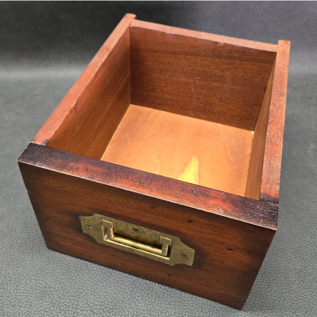 Victorian Campaign Style Apothecary Cabinet With Drawers, 1850s For Sale - Image 10 of 13
