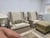 Gregorius Pineo Pair of Gregorius Pineo High Back Loveseats in Oatmeal Linen For Sale - Image 4 of 11