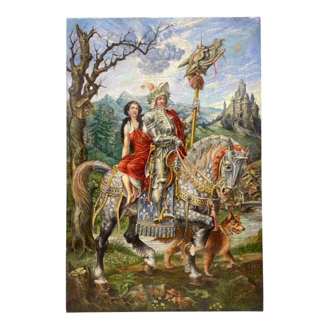 A 20th Century Palatial Fairytale Painting by Gabrielle Debillemont Chardon For Sale