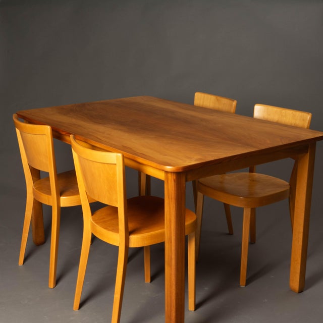 Chairs with Matching Table by Max Ernst Hafeli for Horgen-Glarus, 1920s, Set of 5 For Sale - Image 17 of 18