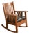 Stickley Brothers Style Antique Mission Oak Arts & Crafts Rocking Chair, Circa 1910 For Sale