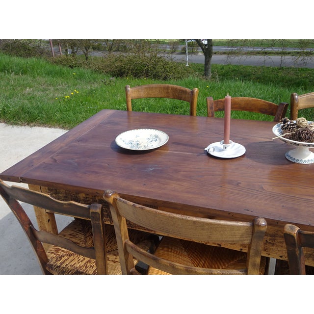 Antique Farm Oak Table, 1800s For Sale - Image 17 of 18