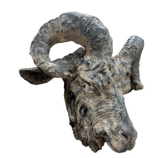 Antique Ram's Head From South of France For Sale