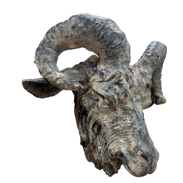 Antique Ram's Head From South of France For Sale