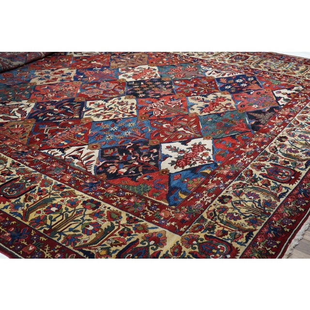 1930s Vintage Bakhtiari Rug 12'10'' X 18'8'' For Sale - Image 9 of 11