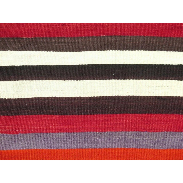 Textile Vintage Turkish Kilim Rug - 74" X 127" For Sale - Image 7 of 12