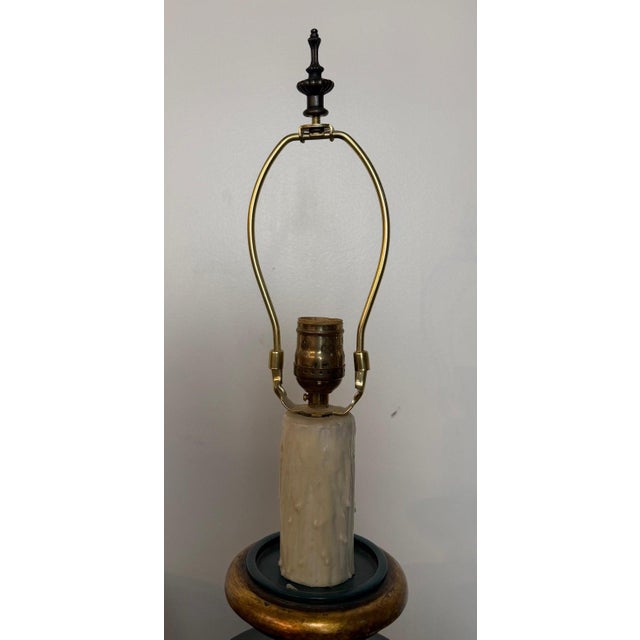 Mid 20th Century Italian Neoclassical Tole Urn Table Lamp Hand Painted Original Parchment Shade For Sale - Image 9 of 18