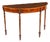 Vintage English Burr Walnut Parquetry Console Table, 1950s For Sale