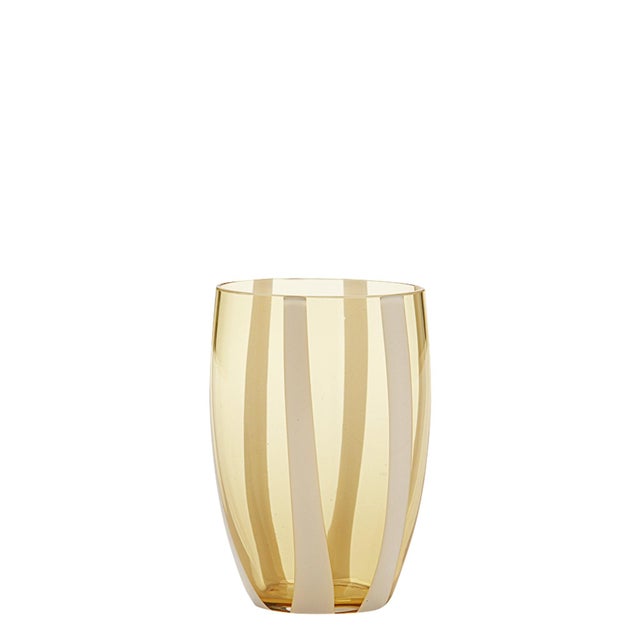 Gessato Tumbler (Set of 2) - Amber For Sale - Image 4 of 4