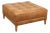 Ethan Allen 'Nassau' Tufted Leather Square Ottoman For Sale
