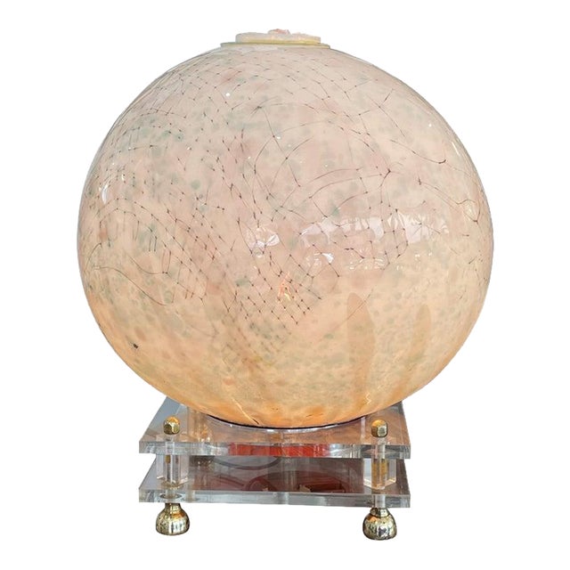 Murano Glass Orbe Table Lamp For Sale
