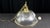 1980s Brass & Holophane Glass Shade Pendant Light Fixture For Sale - Image 11 of 13