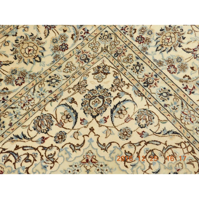 Traditional Persian Wool & Silk Rug - 6'10"x 6'10" For Sale - Image 3 of 10