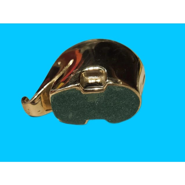 1980s Vintage Brass Paperweight Elephant by Luigi Colani, 1983 For Sale - Image 5 of 6