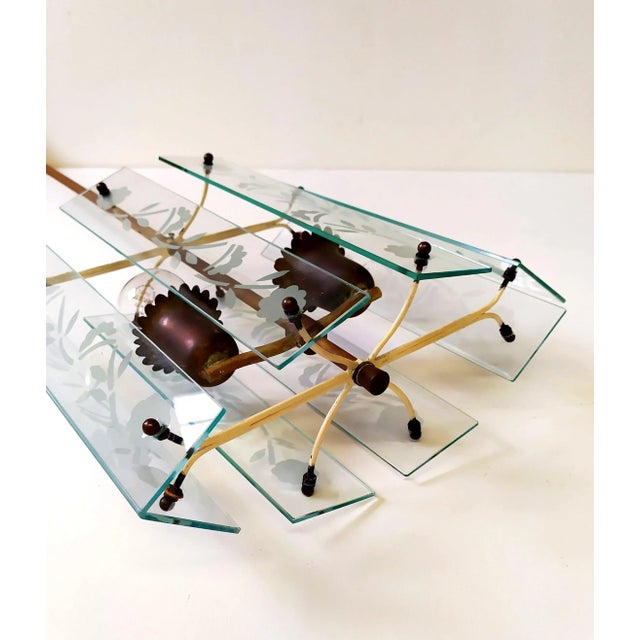 Pendant Lamp in the style of Fontana Arte, 1940s For Sale - Image 9 of 11