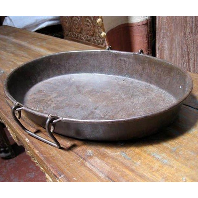 Vintage Industrial Farmhouse Iron Tray For Sale - Image 4 of 4