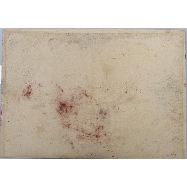 Zohre Mirabassi, Figurative Scene, Original Painting on Cardboard, 1980s For Sale - Image 6 of 8