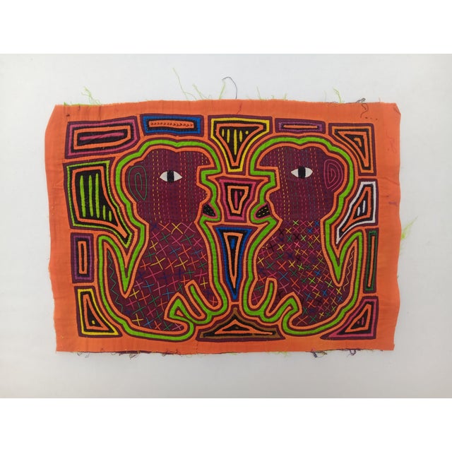 Mola Fabric by Cuna Indians from San Blas Island, Panama, 1970s For Sale - Image 3 of 3