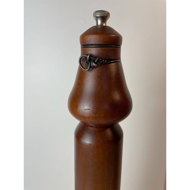 Mid 20th Century Mid 20th Century Unique Woodcraft Salt & Pepper Grinders - Pair For Sale - Image 5 of 8