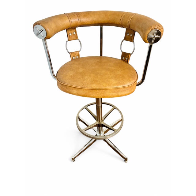 Chrome Daystrom 1970’s Swivel Barstools - Set of 4 For Sale - Image 8 of 12