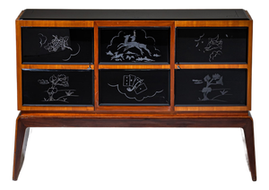Bar Cabinet in the style of Osvaldo Borsani, Italy, 1940s