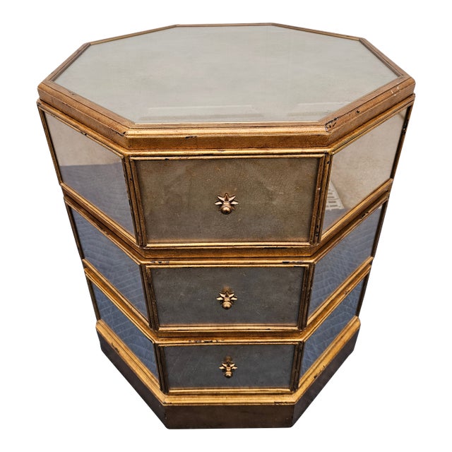 Theodore Alexander Eglomise Venetian Side Table For Sale
