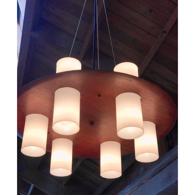 Esperia Round Chandelier, Italy, 1960 For Sale In Los Angeles - Image 6 of 8